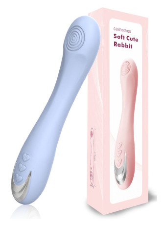 Vibromasseur silicone 10 modes de vibration USB bleu - BOZ-053TUR